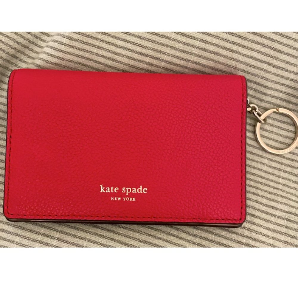 Red Kate Spade Bi-fold Wallet (never used!)